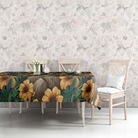 Sloth with Flowers Seamless Style Tablecloth - Wonder Print Shop