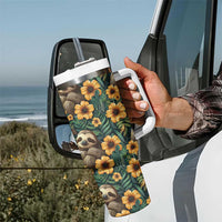 Sloth with Flowers Seamless Style Tumbler With Handle - Wonder Print Shop