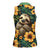 Sloth with Flowers Seamless Style Women Sleeveless Polo Shirt - Wonder Print Shop