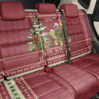 Sloth And Snail Riding A Turtle Wheeee Back Car Seat Cover Slow Down It's Christmas LT9 - Wonder Print Shop
