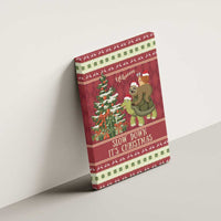 Sloth And Snail Riding A Turtle Wheeee Canvas Wall Art Slow Down It's Christmas LT9 - Wonder Print Shop