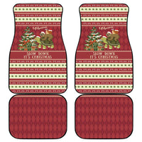 Sloth And Snail Riding A Turtle Wheeee Car Mats Slow Down It's Christmas LT9 - Wonder Print Shop