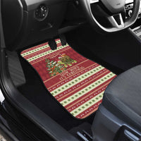 Sloth And Snail Riding A Turtle Wheeee Car Mats Slow Down It's Christmas LT9 - Wonder Print Shop
