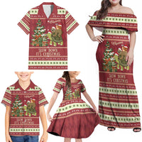Sloth And Snail Riding A Turtle Wheeee Family Matching Off Shoulder Maxi Dress and Hawaiian Shirt Slow Down It's Christmas LT9 - Wonder Print Shop