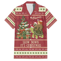 Sloth And Snail Riding A Turtle Wheeee Family Matching Off Shoulder Maxi Dress and Hawaiian Shirt Slow Down It's Christmas LT9 - Wonder Print Shop