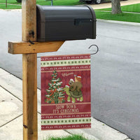 Sloth And Snail Riding A Turtle Wheeee Garden Flag Slow Down It's Christmas - Wonder Print Shop
