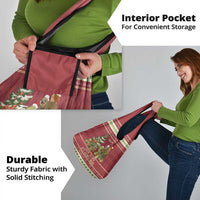 Sloth And Snail Riding A Turtle Wheeee Grocery Bag Slow Down It's Christmas