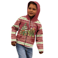 Sloth And Snail Riding A Turtle Wheeee Kid Hoodie Slow Down It's Christmas - Wonder Print Shop