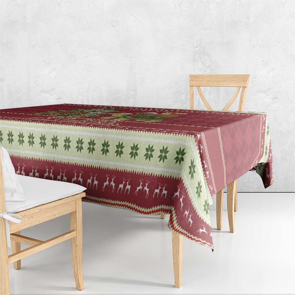 Sloth And Snail Riding A Turtle Wheeee Tablecloth Slow Down It's Christmas - Wonder Print Shop