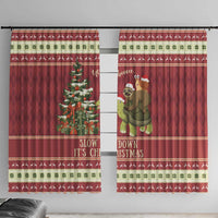Sloth And Snail Riding A Turtle Wheeee Window Curtain Slow Down It's Christmas - Wonder Print Shop