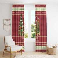 Sloth And Snail Riding A Turtle Wheeee Window Curtain Slow Down It's Christmas - Wonder Print Shop