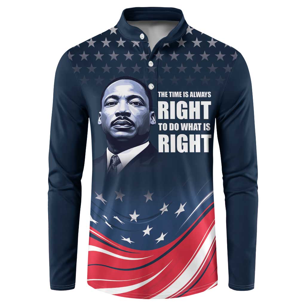 Honor of MLK Day Button Sweatshirt The Time Is Always Right To Do What Is Right LT9 - Wonder Print Shop