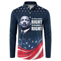 Honor of MLK Day Button Sweatshirt The Time Is Always Right To Do What Is Right LT9 - Wonder Print Shop
