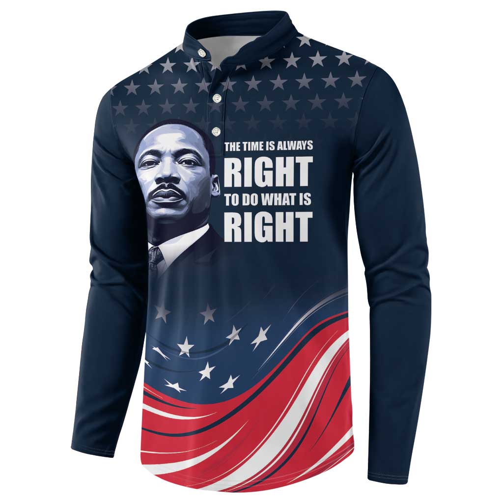 Honor of MLK Day Button Sweatshirt The Time Is Always Right To Do What Is Right LT9 - Wonder Print Shop