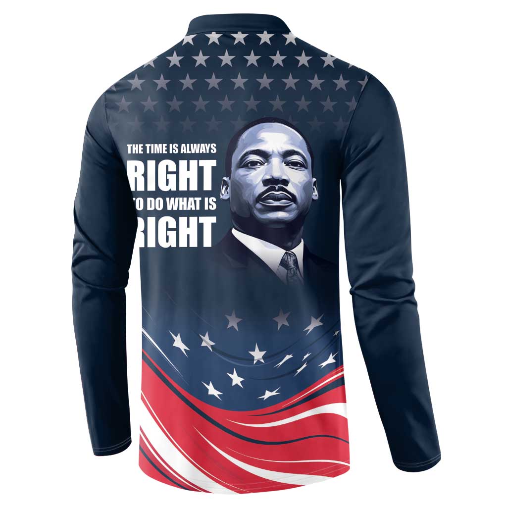 Honor of MLK Day Button Sweatshirt The Time Is Always Right To Do What Is Right LT9 - Wonder Print Shop