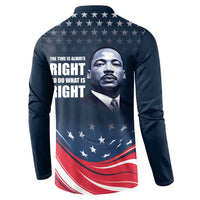 Honor of MLK Day Button Sweatshirt The Time Is Always Right To Do What Is Right LT9 - Wonder Print Shop