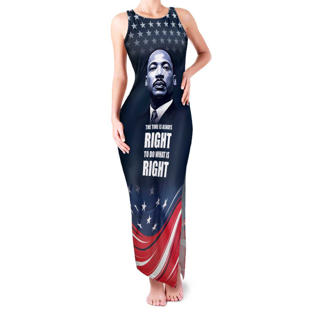 Honor of MLK Day Family Matching Tank Maxi Dress and Hawaiian Shirt The Time Is Always Right To Do What Is Right - Wonder Print Shop