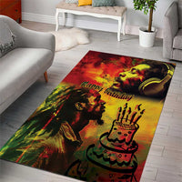 Happy Birthday King of Reggae Area Rug LT9 - Wonder Print Shop