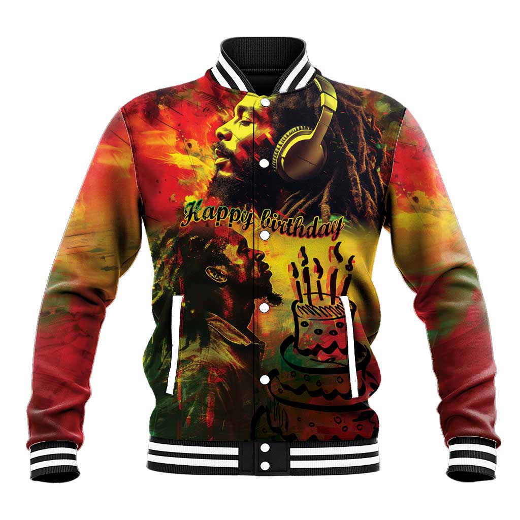 Happy Birthday King of Reggae Baseball Jacket LT9 - Wonder Print Shop