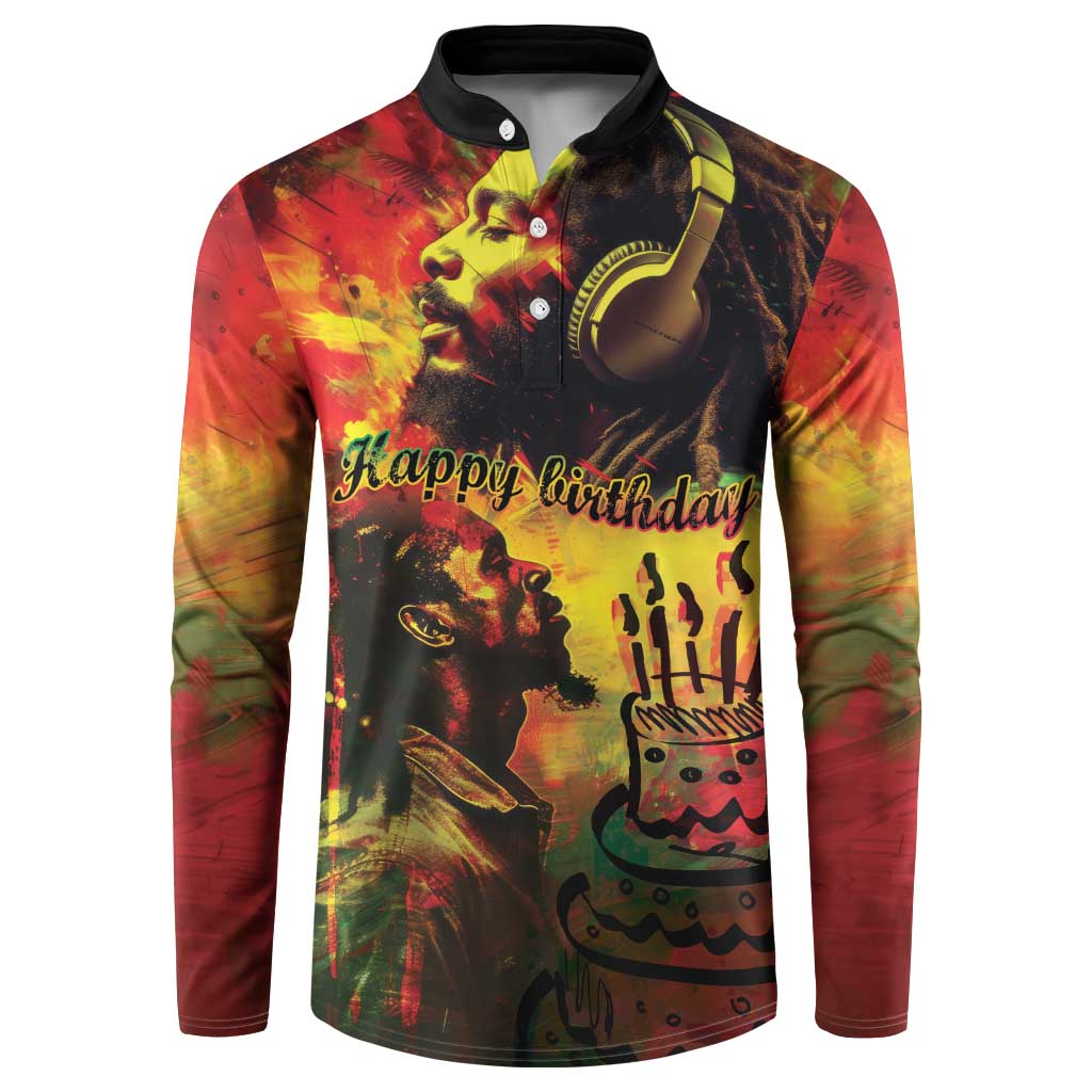 Happy Birthday King of Reggae Button Sweatshirt LT9 - Wonder Print Shop