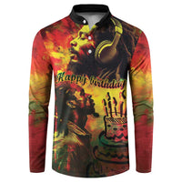 Happy Birthday King of Reggae Button Sweatshirt LT9 - Wonder Print Shop