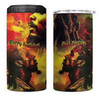 Happy Birthday King of Reggae 4 in 1 Can Cooler Tumbler LT9 - Wonder Print Shop