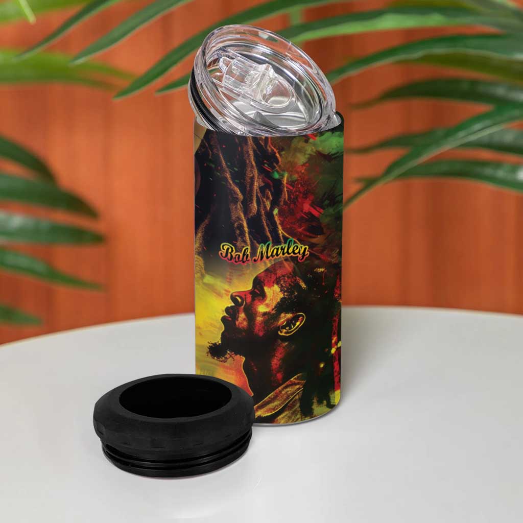 Happy Birthday King of Reggae 4 in 1 Can Cooler Tumbler LT9 - Wonder Print Shop