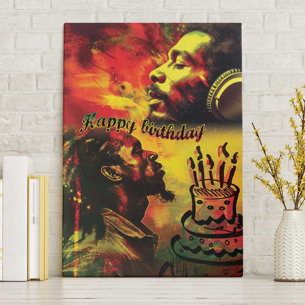 Happy Birthday King of Reggae Canvas Wall Art LT9 - Wonder Print Shop