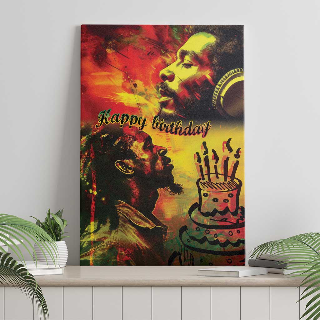 Happy Birthday King of Reggae Canvas Wall Art LT9 - Wonder Print Shop