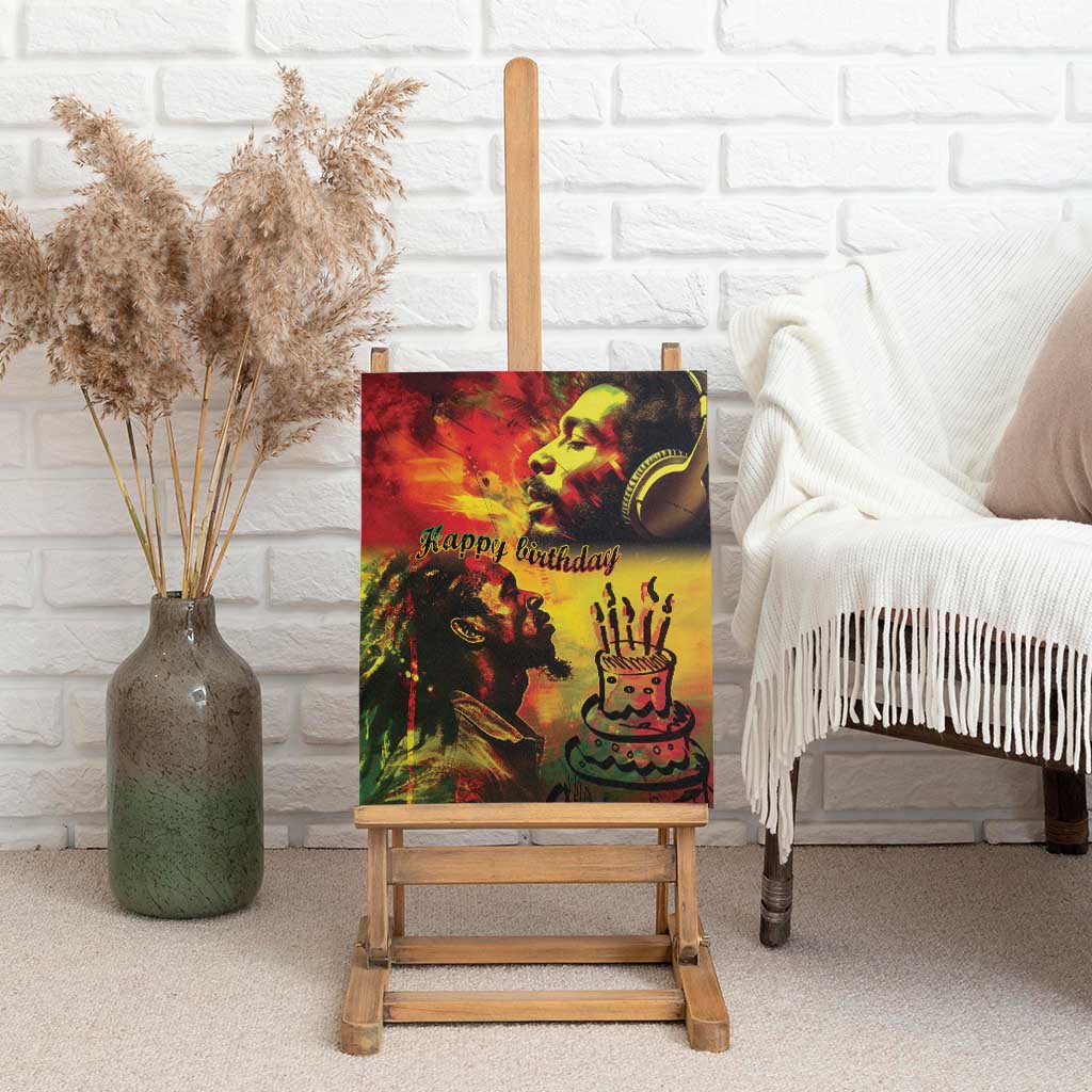 Happy Birthday King of Reggae Canvas Wall Art LT9 - Wonder Print Shop