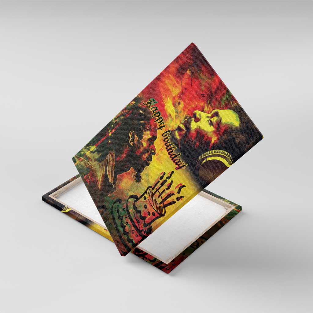Happy Birthday King of Reggae Canvas Wall Art LT9 - Wonder Print Shop