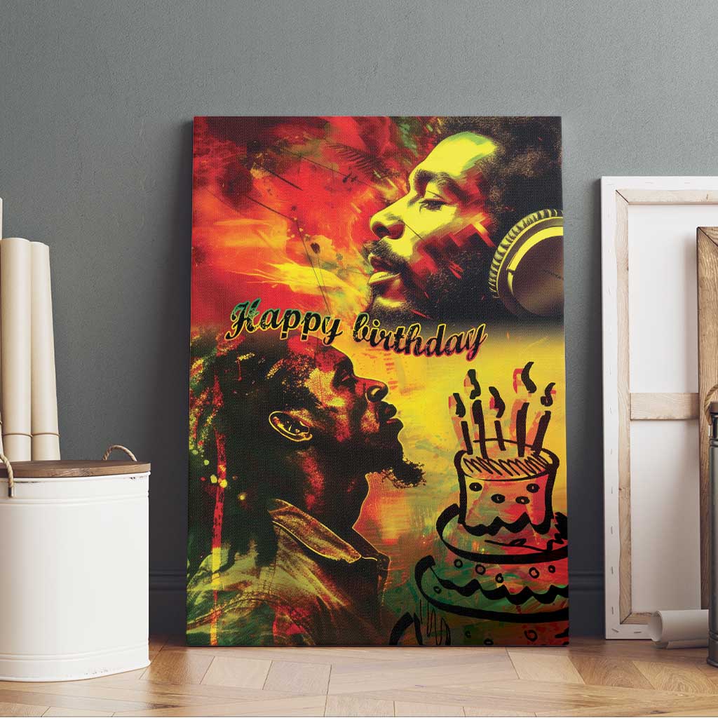 Happy Birthday King of Reggae Canvas Wall Art LT9 - Wonder Print Shop