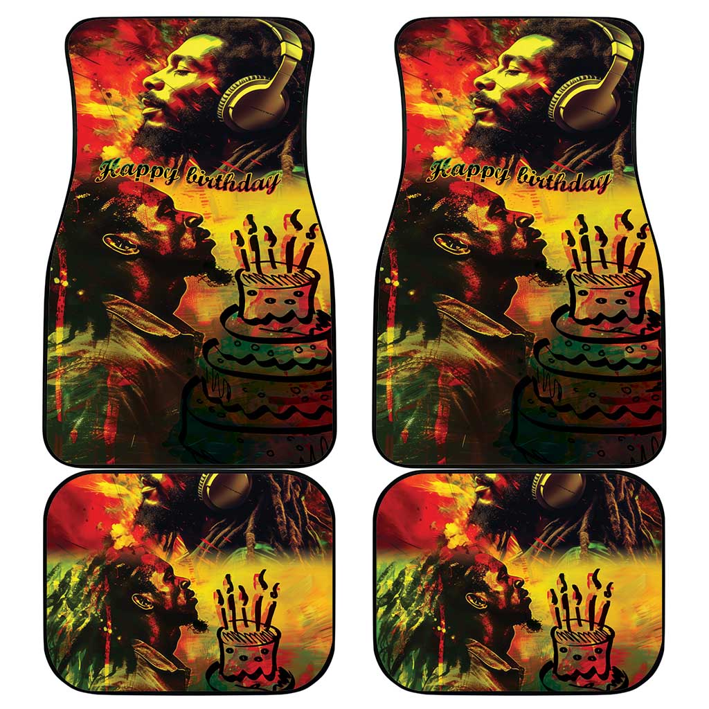 Happy Birthday King of Reggae Car Mats LT9 - Wonder Print Shop