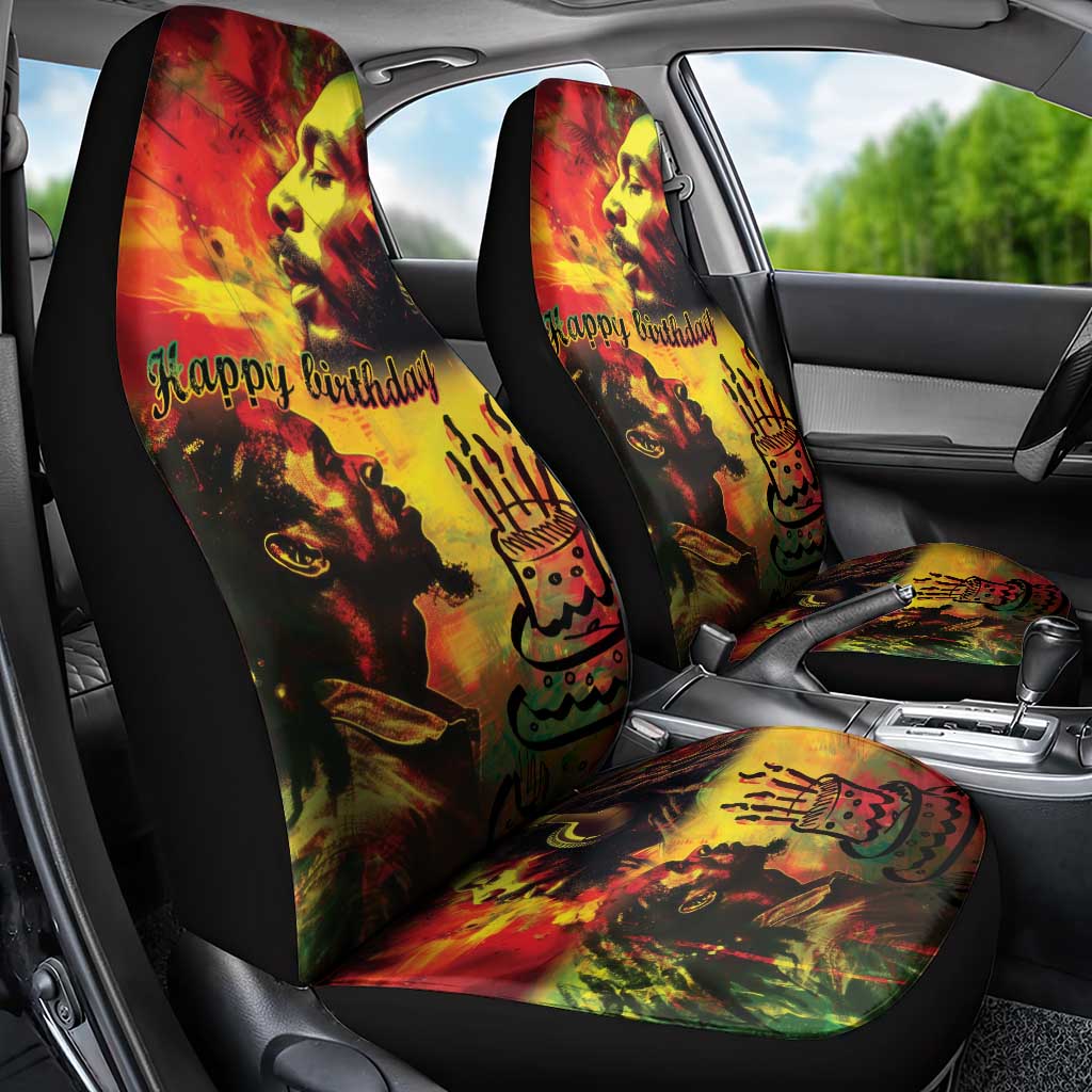 Happy Birthday King of Reggae Car Seat Cover LT9 - Wonder Print Shop