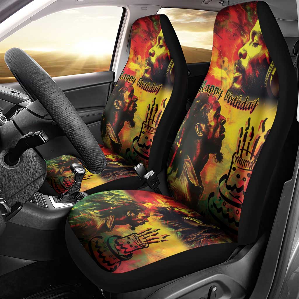 Happy Birthday King of Reggae Car Seat Cover LT9 - Wonder Print Shop