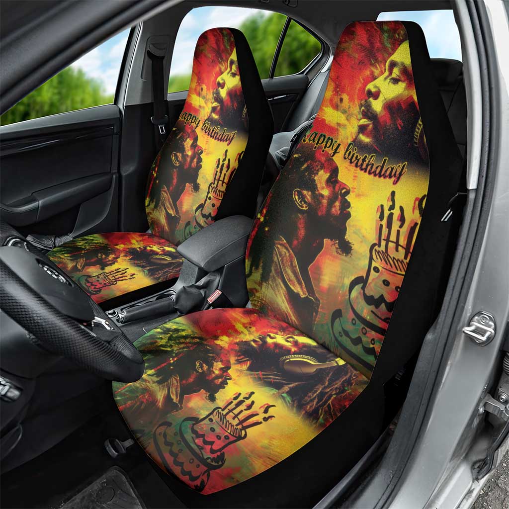 Happy Birthday King of Reggae Car Seat Cover LT9 - Wonder Print Shop
