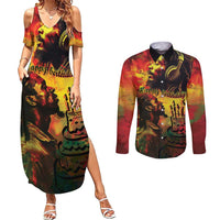 Happy Birthday King of Reggae Couples Matching Summer Maxi Dress and Long Sleeve Button Shirt LT9 - Wonder Print Shop