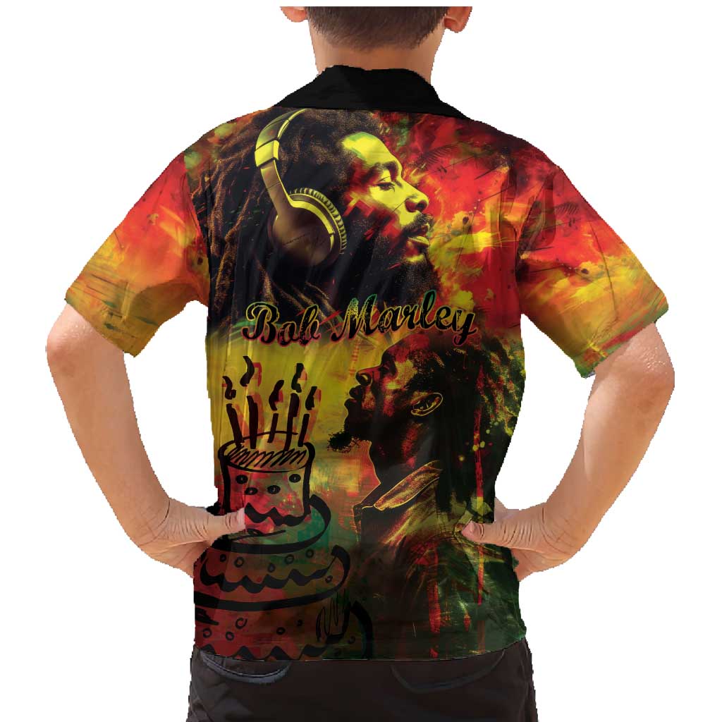 Happy Birthday King of Reggae Family Matching Mermaid Dress and Hawaiian Shirt LT9 - Wonder Print Shop