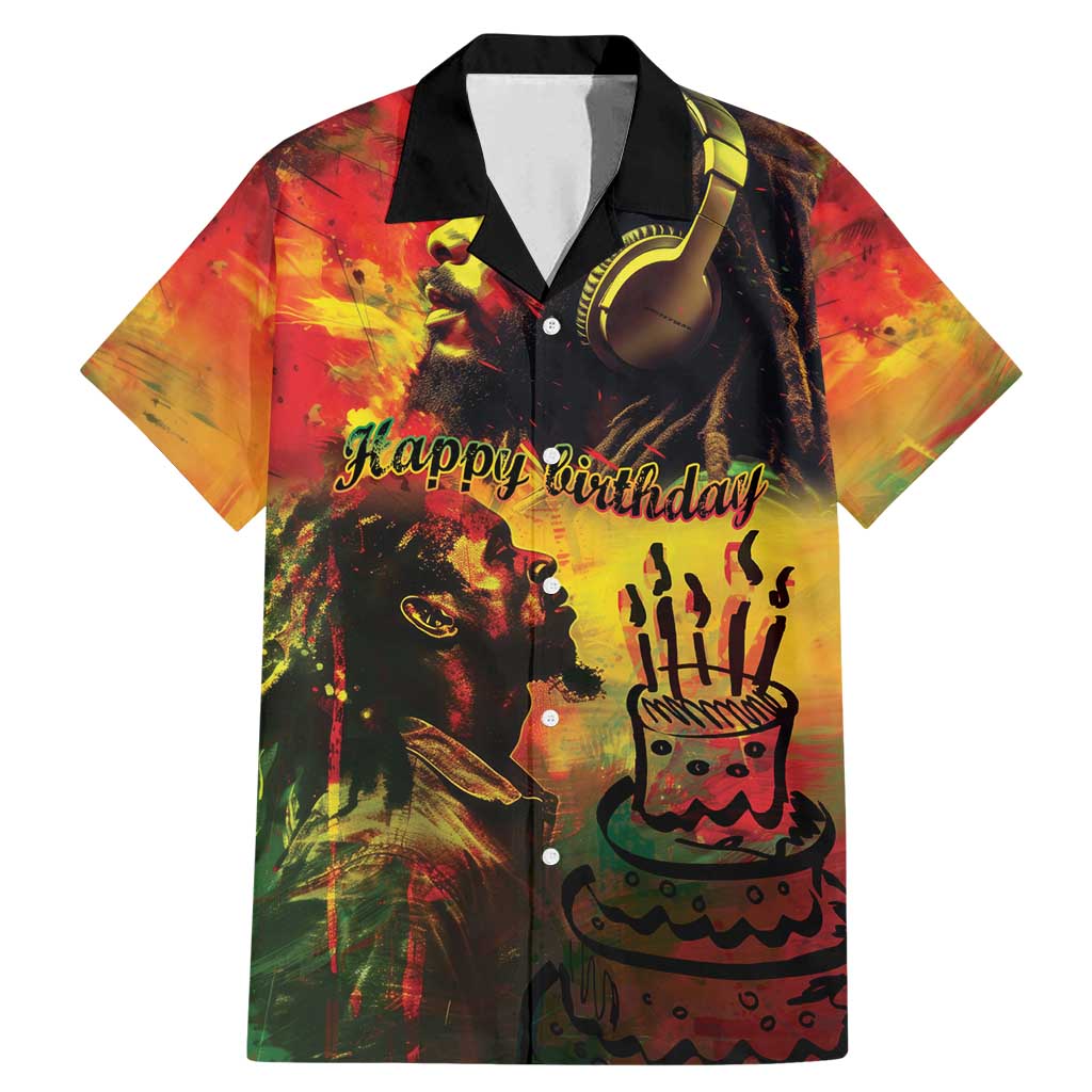 Happy Birthday King of Reggae Family Matching Mermaid Dress and Hawaiian Shirt LT9 - Wonder Print Shop