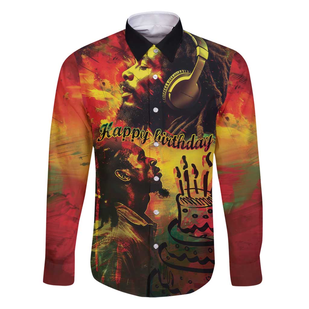 Happy Birthday King of Reggae Family Matching Puletasi and Hawaiian Shirt - Wonder Print Shop
