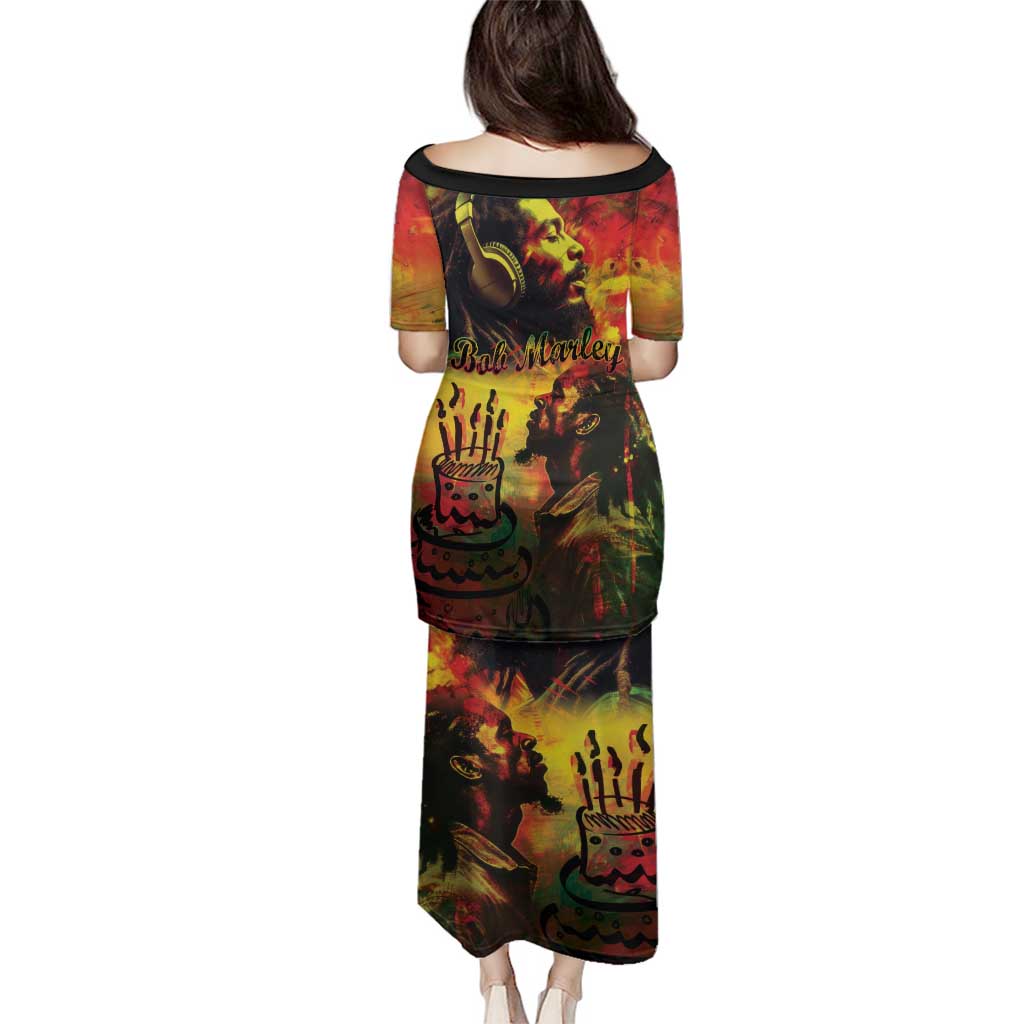 Happy Birthday King of Reggae Family Matching Puletasi and Hawaiian Shirt - Wonder Print Shop