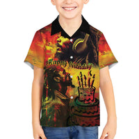 Happy Birthday King of Reggae Family Matching Tank Maxi Dress and Hawaiian Shirt - Wonder Print Shop