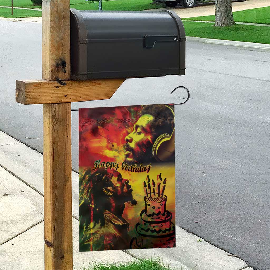 Happy Birthday King of Reggae Garden Flag - Wonder Print Shop