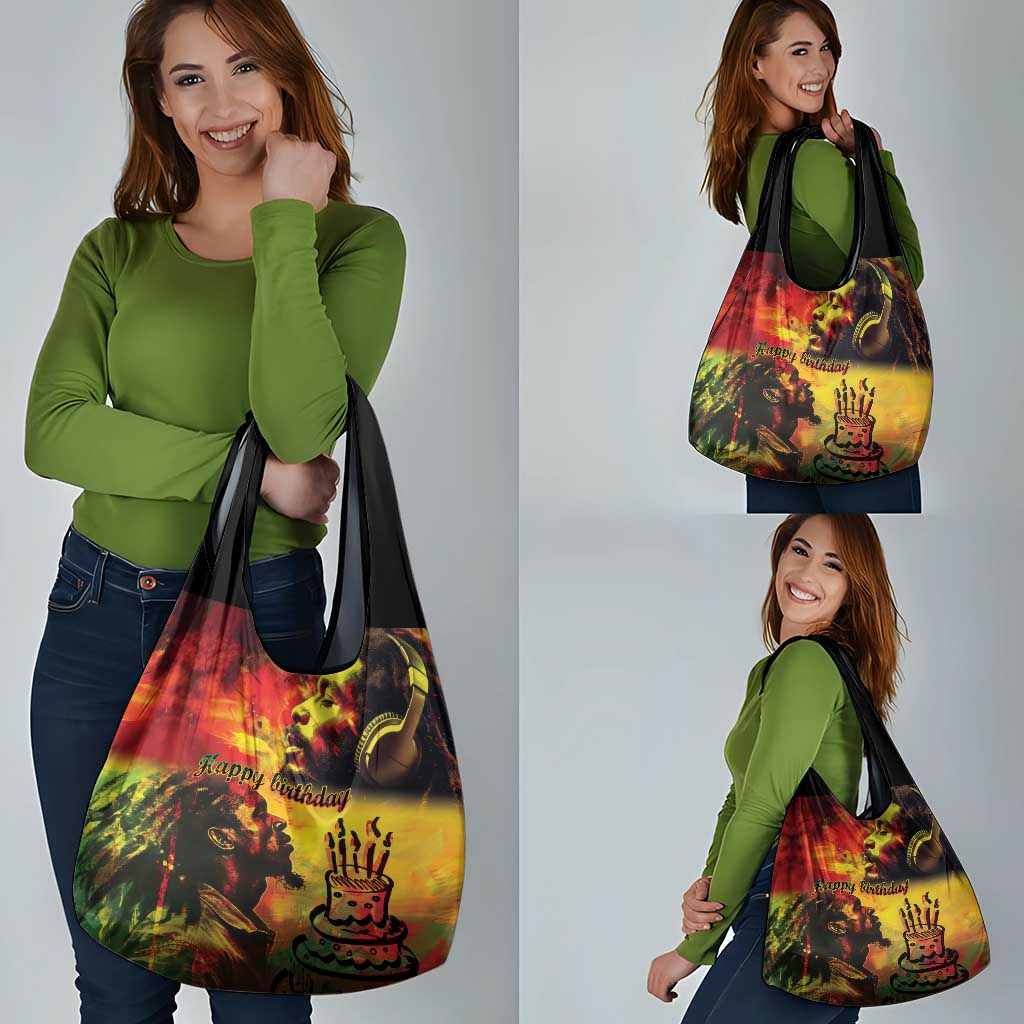 Happy Birthday King of Reggae Grocery Bag