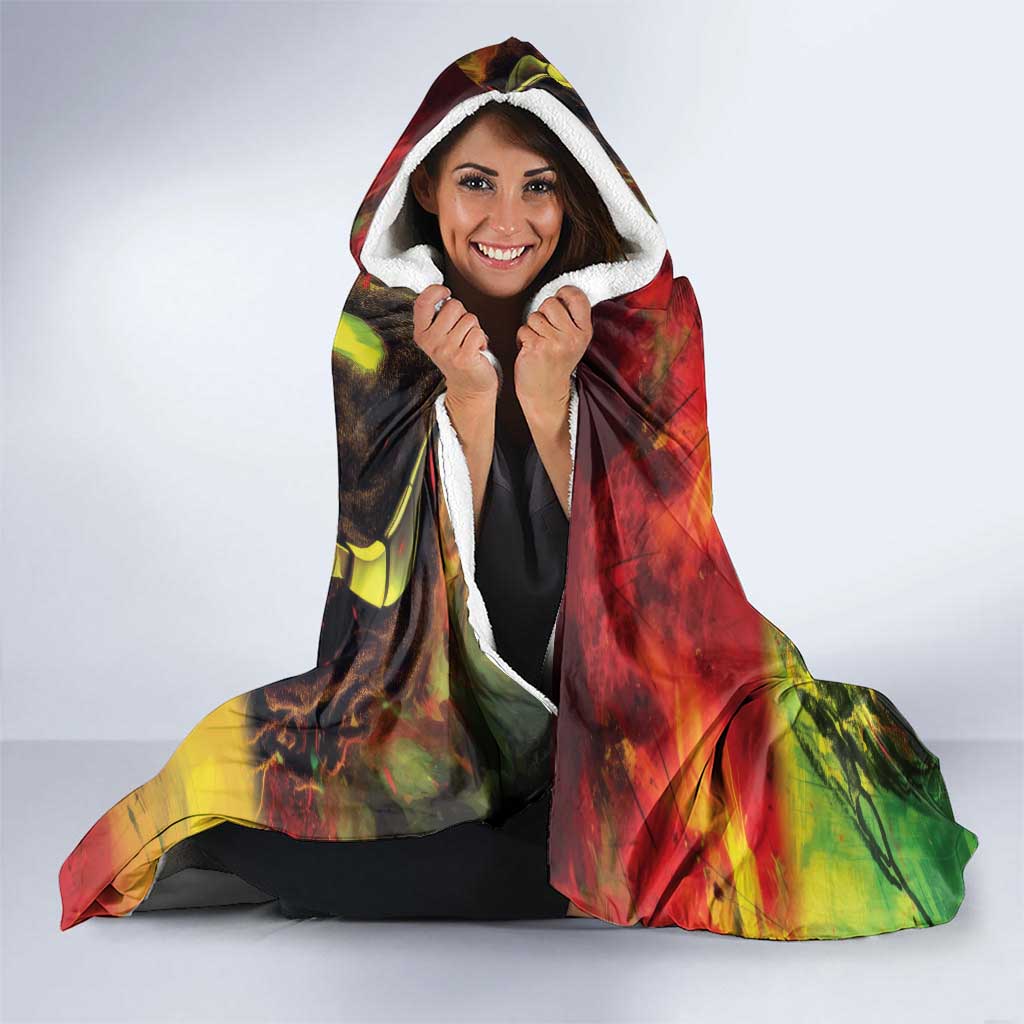 Happy Birthday King of Reggae Hooded Blanket