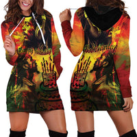 Happy Birthday King of Reggae Hoodie Dress - Wonder Print Shop