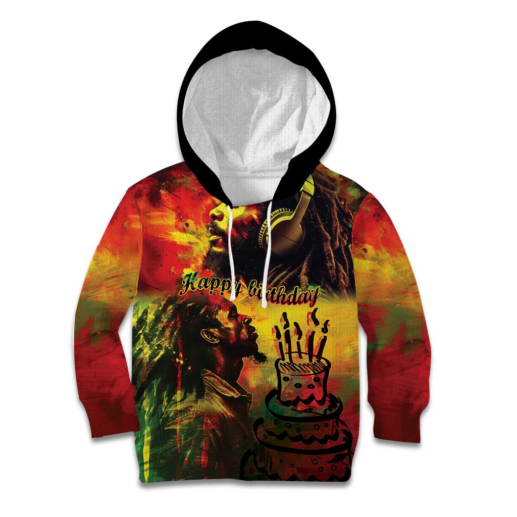 Happy Birthday King of Reggae Kid Hoodie - Wonder Print Shop
