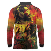 Happy Birthday King of Reggae Long Sleeve Polo Shirt - Wonder Print Shop