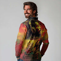 Happy Birthday King of Reggae Long Sleeve Polo Shirt - Wonder Print Shop