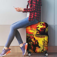 Happy Birthday King of Reggae Luggage Cover - Wonder Print Shop